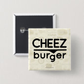 Cheezburgerのロゴ(黒) 缶バッジ (正面&裏面)