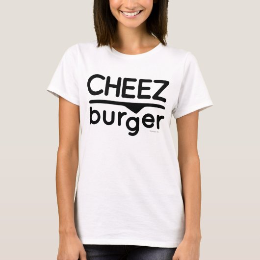 Cheezburgerのロゴ(黒) Tシャツ (正面)