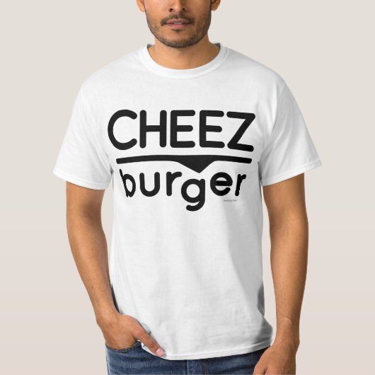 Cheezburgerのロゴ(黒) Tシャツ (正面)