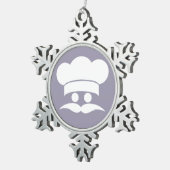 CHEFクリスマスオーナメント スノーフレークピューターオーナメント (右)