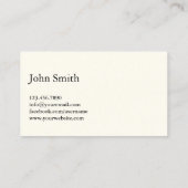 Chefミニマリスト手書きスクリプトエレガント 名刺 (裏面)