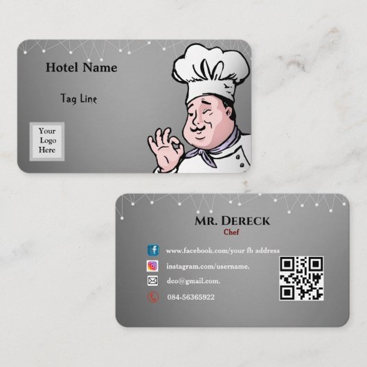 Chef名刺 コーリングカード (正面/裏面)