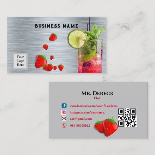 Chef名刺 名刺 (正面/裏面)