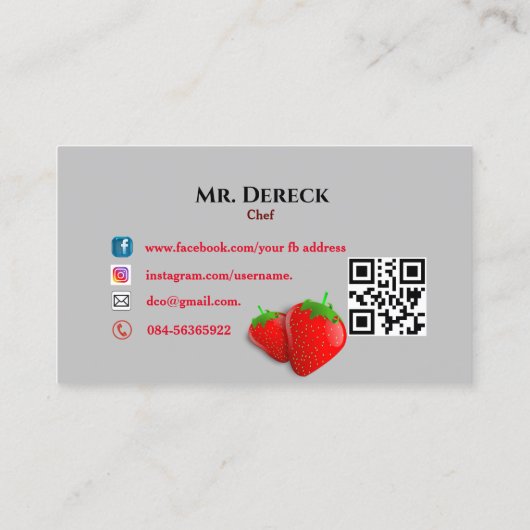 Chef名刺 名刺 (裏面)