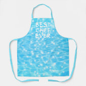 Chef最高の常に水のテクスチャ水が波打つモダン エプロン (正面)