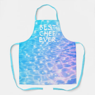 Chef最高の常に水のテクスチャ水が波打つモダン エプロン