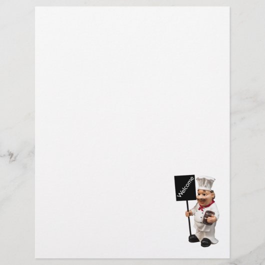 Chef調理師- WELCOMEメニューカード (正面)