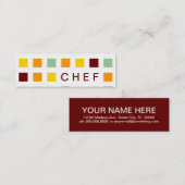 CHEF (モダン正方形) スキニー名刺 (正面/裏面)