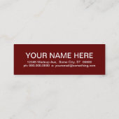 CHEF (モダン正方形) スキニー名刺 (裏面)