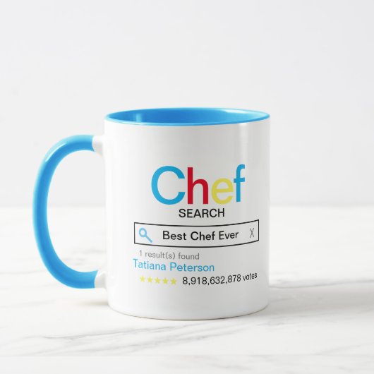 Chef 最高の Ever Searchエンジンの結果（名前あり） マグカップ (左)