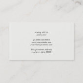 Chef、転がのPinロゴクールヴィンテージ 名刺 (裏面)