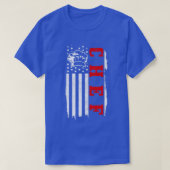 Chef American Flag Patriotic Cook Cooking BBQ Gril Tシャツ (デザイン正面)