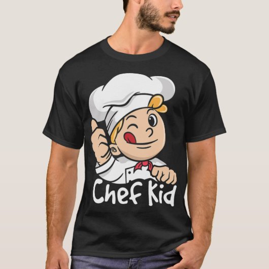Chef animal birthday chef (male) funny teddies tシャツ (正面)