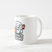 Chef Boo – Spooky Cute Halloween Ghost Spoon コーヒーマグカップ (正面右)