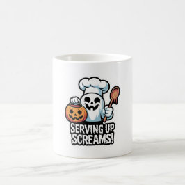 Chef Boo – Spooky Cute Halloween Ghost Spoon コーヒーマグカップ