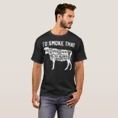 Chef Butcher Cook BBQ Id Smoke That Cow Beef dinos Tシャツ (正面フル)