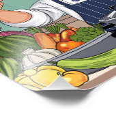 Chef cartoon procreate hand drawing  フォトプリント            (角)