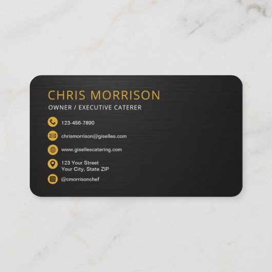 Chef Catering Business Card 名刺 (裏面)