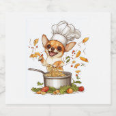 Chef Chihuahua – 料理犬マスター スパークリングワインラベル (シングルラベル)