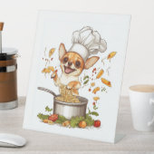 Chef Chihuahua – 料理犬マスター 台座サイン (インサイチュ)