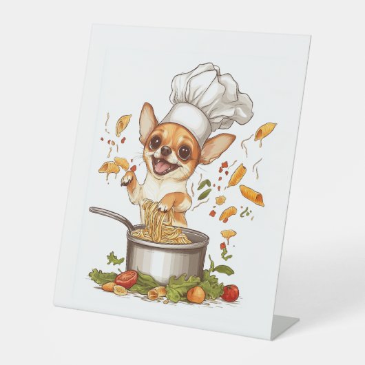 Chef Chihuahua – 料理犬マスター 台座サイン (正面)