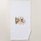Chef Chihuahua � Culinary Dog Master ビーチタオル (正面)