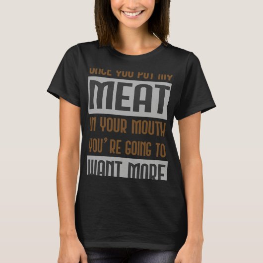 Chef Cook Meat Kitchen Worker Tシャツ (正面)