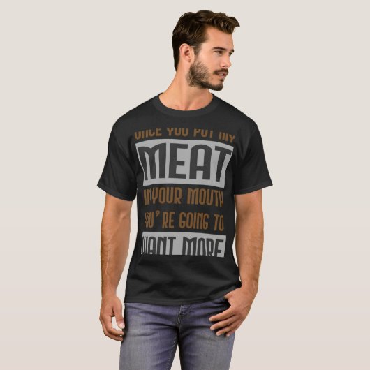 Chef Cook Meat Kitchen Worker Tシャツ (正面フル)