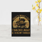 Chef Dad That's What I Do I Smoke Meat And I Know  カード (黄色い花)