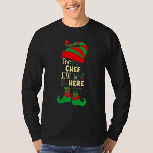 Chef Elf Christmas Matching Family Christmas Tシャツ (正面)