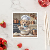 Chef Golden Retriever Puppy  スタンダードカクテルナプキン (インサイチュ)