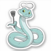 Chef hatとの調理師としてのヘビ シール (正面)