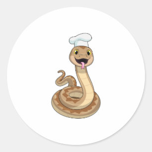 Chef hatとの調理師としてのヘビ ラウンドシール