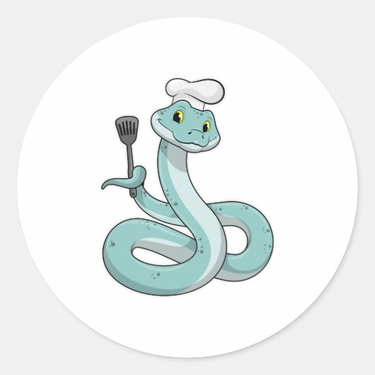 Chef hatとの調理師としてのヘビ ラウンドシール (正面)