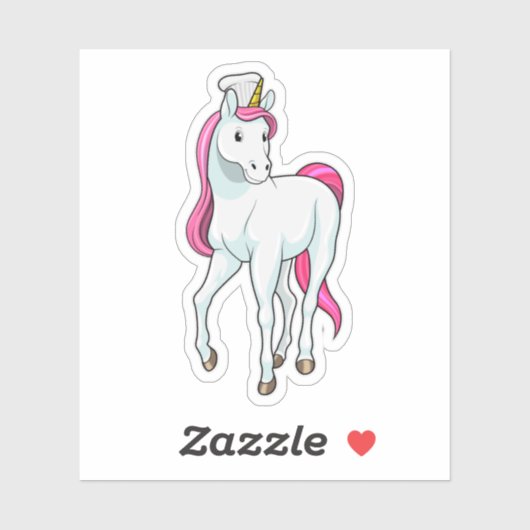 Chef hatとの調理師としてのユニコーン シール (シート)