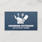 Chef Hat and Kitchen Tools | Cooking Spices 名刺 (正面)