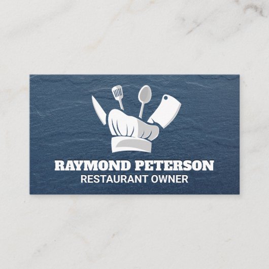 Chef Hat and Kitchen Tools | Cooking Spices 名刺 (正面)