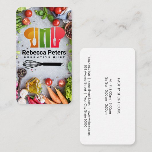 Chef Hat | Culinary Restaurant 名刺 (正面/裏面)