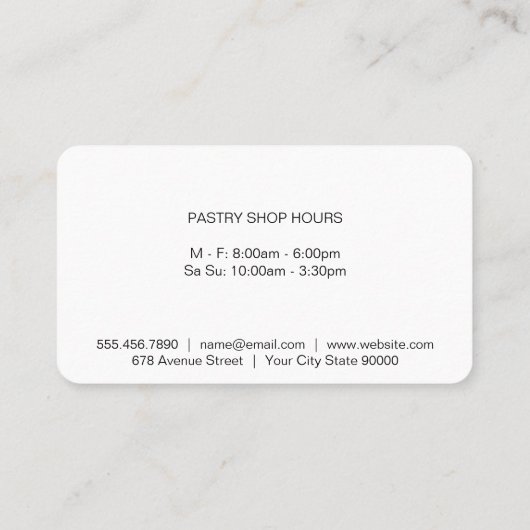 Chef Hat | Culinary Restaurant 名刺 (裏面)