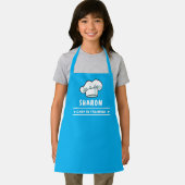 Chef in Training Chef Hat Logo 子供へ Light Blue エプロン (インサイチュ)