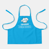 Chef in Training Chef Hat Logo 子供へ Light Blue エプロン (正面)