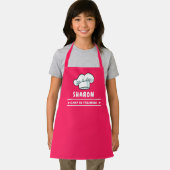 Chef in Training Chef Hat Logo 子供へ Pinkガーリー エプロン (インサイチュ)