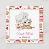Chef Kitten Bakery ありがとう スクエア名刺 (正面)