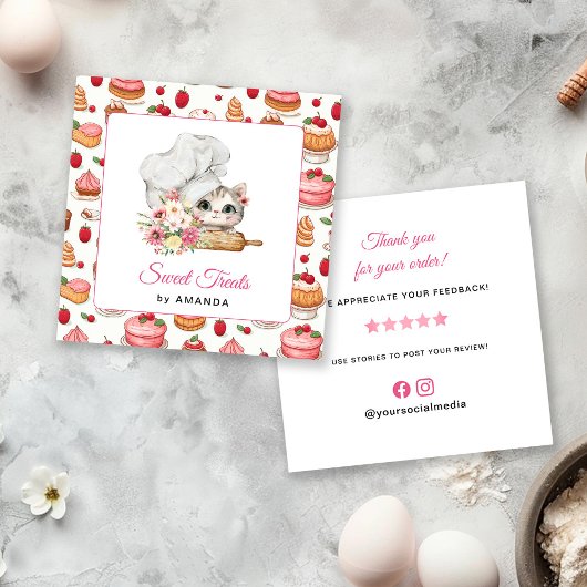 Chef Kitten Bakery ありがとう スクエア名刺