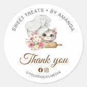 Chef Kitten Bakery ありがとう ラウンドシール (正面)