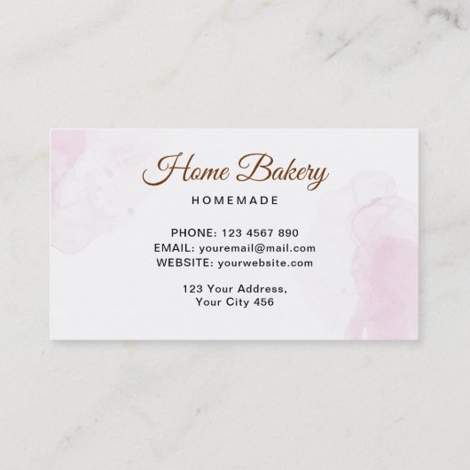 Chef Kitten Bakery  名刺 (裏面)