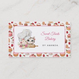 Chef Kitten Bakery Pink 名刺
