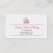 Chef Kitten Bakery Pink 名刺 (裏面)