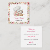 Chef Kitten Bakery Thank you スクエア名刺 (正面/裏面)