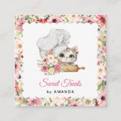 Chef Kitten Bakery Thank you スクエア名刺 (正面)